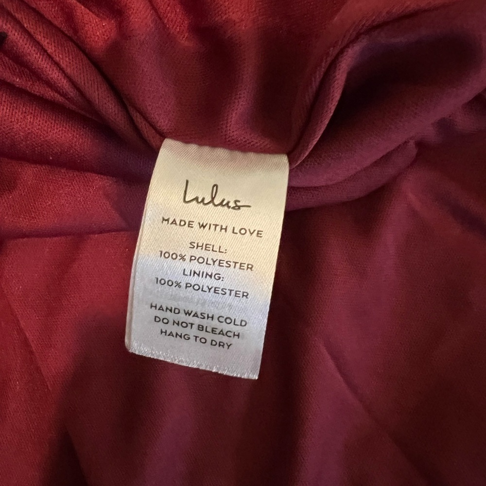 Lulus Garden of Romance Burgundy Strapless Maxi Dress NWT L #1325 - Picture 8 of 11
